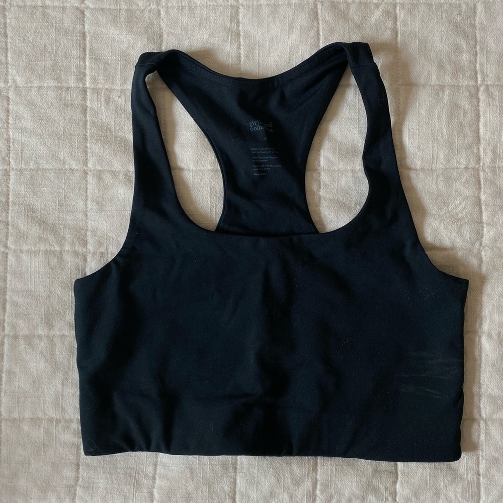 Girlfriend Collective Black Paloma Racerback Bra